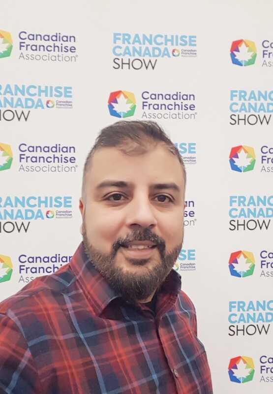 Rasheed Walizada at the Canadian Franchise Association Franchise Canada Show Toronto February 2023